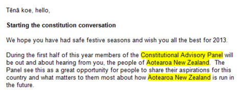 Constitutional Advisory Panel - email - Aotearoa NZ